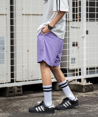 WEGO 【速乾/ウエストゴム/SMLサイズ】ナイロンイージーショーツ ライトパープル