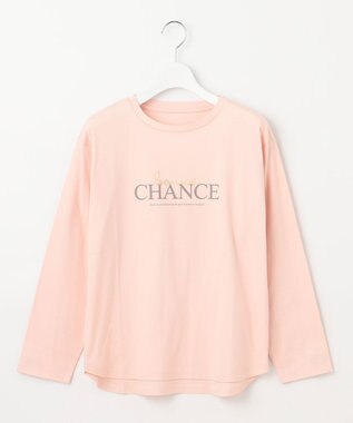 Feroux 【洗える】プリントＴシャツ ピンク系