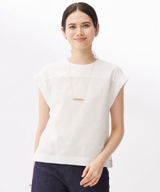 リネンサッカーコンビブロッキング カットソー