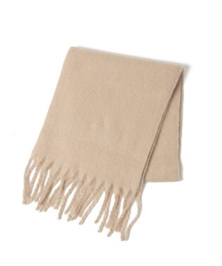 WEGO 【ユニセックス着用ITEM】ワイドフリンジストール ベージュ