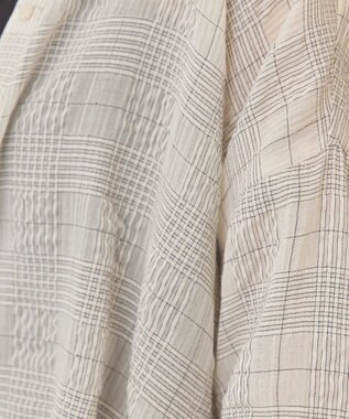 AMERICAN HOLIC シアーチェックショート丈シャツ Ivory