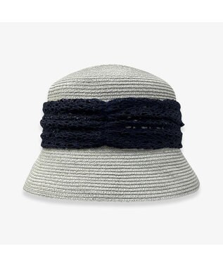 林八百吉商店 un chapeau  リネンブレードハット グレー