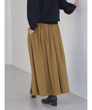 AMERICAN HOLIC ウエストタックフレアスカート Camel