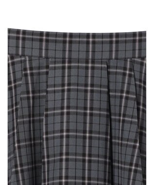 earth music&ecology チェックフレアスカート Check Gray