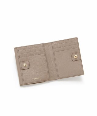 TOPKAPI 【TOPKAPI】gemdrops ジェムドロップ ミニエンボスレザー 天然石 二つ折り 財布 ミディアムグレー