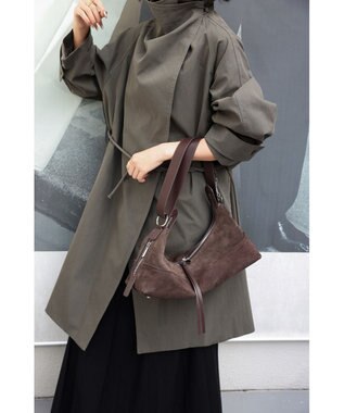 style code 【 通勤使用可能 】 牛革 細身シルエットショルダーバッグ カーキ
