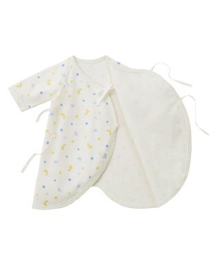 MIKI HOUSE HOT BISCUITS 【50-60cm】 スムースコンビ肌着 ブルー