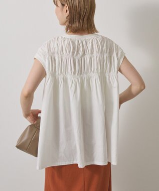 AMERICAN HOLIC シャーリング半袖フレアプルオーバー Off White