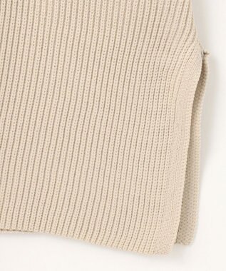 SHARE PARK LADIES エステルニットハイネックプルオーバー ライトグレー系