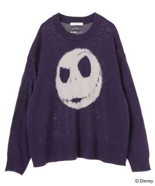 Green Parks ナイトメア／フェイスジャガードニットプルオーバー Purple