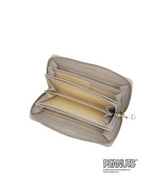 CLATHAS CLATHAS×PEANUTS ラウンド長財布 ライトグレー