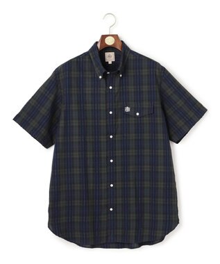 J.PRESS MEN 【KING SIZE 】【吸水速乾 / 接触冷感 / 高通気性】Aero Weave クールマックスサッカー チェック シャツ / B.D.