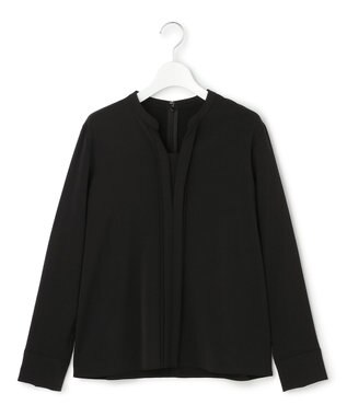 ICB L Fied キーネック ブラウス ブラック