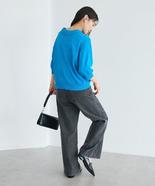 CRAFT STANDARD BOUTIQUE ポロニットプルオーバー Blue