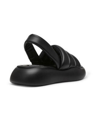 STEVE MADDEN HEADWAY バックストラップ厚底パフィーサンダル ブラック