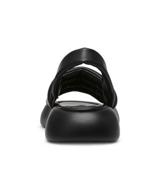 STEVE MADDEN HEADWAY バックストラップ厚底パフィーサンダル ブラック