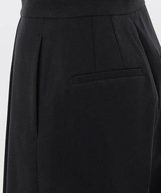 23区 【エステータ】コットンダブルクロス マーベルト ワイドパンツ ブラック系