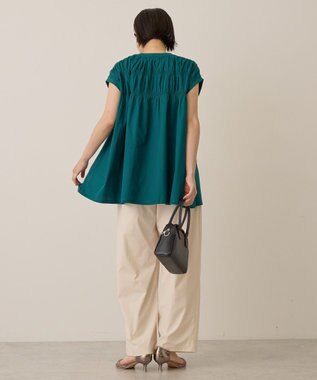 AMERICAN HOLIC シャーリング半袖フレアプルオーバー Green