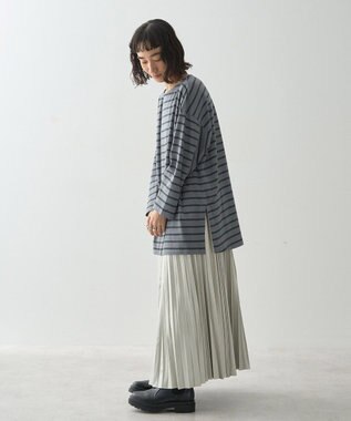 AMERICAN HOLIC ボーダーカットＢＩＧプルオーバー Gray