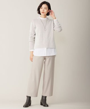 J.PRESS LADIES L 【WEB限定カラーあり・洗える】CLEAR COTTON BLEND サイドスリット ニット ベージュ系5