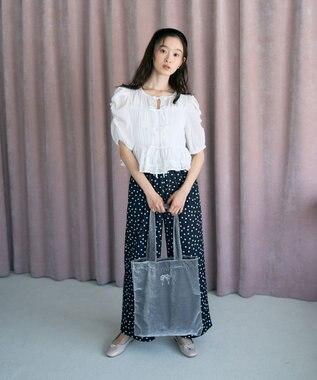 earth music&ecology 【WEB限定】ベロアトートバッグ Gray