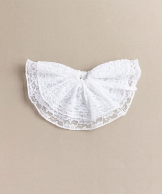 Phoebe ビッグフリルシュシュ　ホワイト ホワイト