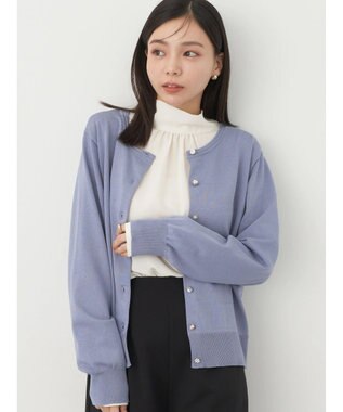 earth music&ecology いろいろ釦クルーネックカーディガン