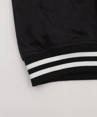 WEGO 【ユニセックス着用ITEM】2WAYフードワッペンスタジャン ブラック