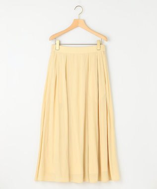 組曲 【WEB限定】ギャザーライトデシン タックスカート カスタード系