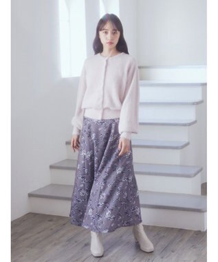 earth music&ecology ミニシャギーパールボタンカーディガン Light Pink