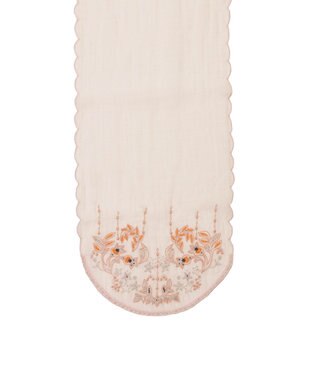 MOONBAT ルナルーチェ ロカ CHANDNI シルクコットン ビーズ刺繍ストール ピーチ