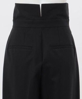 23区 【エステータ】コットンダブルクロス マーベルト ワイドパンツ ブラック系