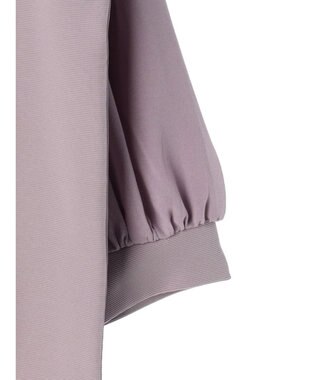 Green Parks 袖異素材使いリップルプルオーバー Purple