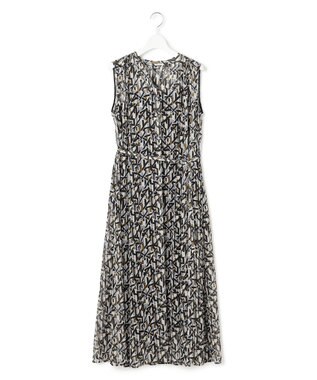 23区 L 【洗える】Ratti アブストラクトプリント ワンピース ブラックプリント