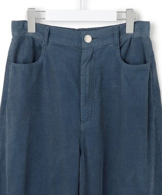 23区 S 【滝沢眞規子さん着用/洗える】コットン コーデュロイ ワイド パンツ ダルブルー系