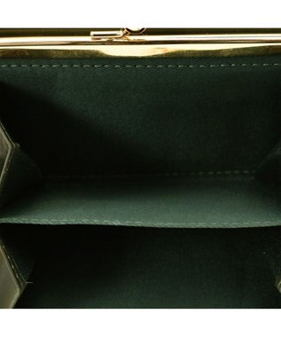 UNBILLION ペルケ perche ジェムストーンヒネリかぶせ三つ折りミニ財布 グリーン