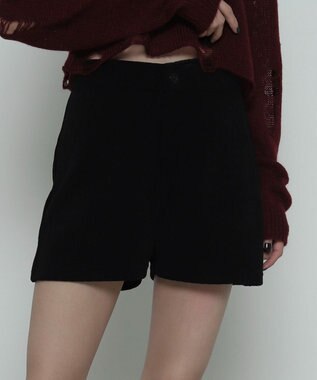 WEGO ジャガードハイウエストタイトショートパンツ