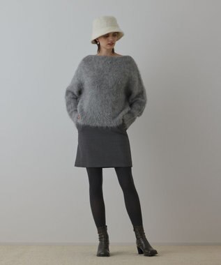 GRACE CONTINENTAL オーバーニットトップ グレー