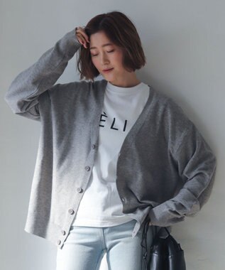 WEGO 【WEB限定/2025年秋冬新作//洗濯可/MLサイズ展開/ユニセックス着用ITEM】ドロップショルダーカーディガン グレー