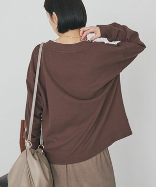 AMERICAN HOLIC Ｖネックスムース起毛プルオーバー Brown