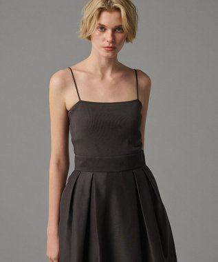 uncrave 【洗濯機洗い可】リブ カップ付き キャミソール（uncrave STANDARD） チャコールブラウン