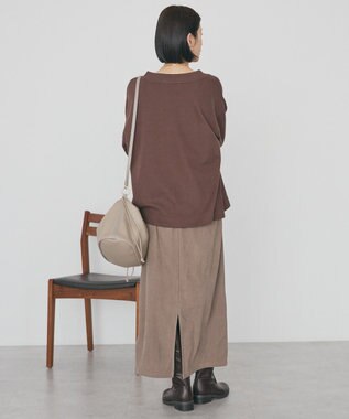 AMERICAN HOLIC Ｖネックスムース起毛プルオーバー Brown