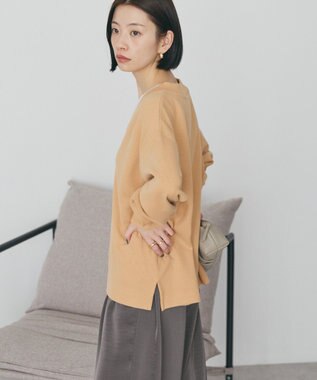 AMERICAN HOLIC Ｖネックスムース起毛プルオーバー Orange