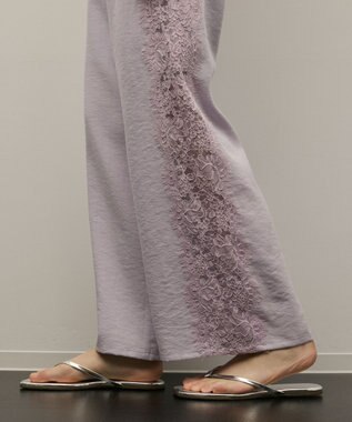 GRACE CONTINENTAL サイドレースパンツ ラベンダー