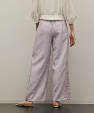 GRACE CONTINENTAL サイドレースパンツ ラベンダー