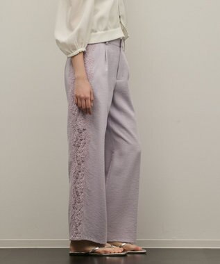 GRACE CONTINENTAL サイドレースパンツ ラベンダー