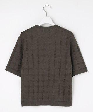 自由区 ジオメトリックアセテート プルオーバー ブラウン