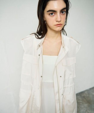 GRACE CONTINENTAL ミリタリーロングジレ キナリ