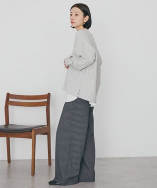 AMERICAN HOLIC Ｖネックスムース起毛プルオーバー Light Gray Mixture