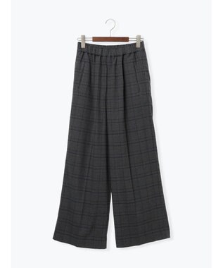 Te chichi グレンチェックスラックス ブラック